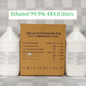 Ethanol 99.9% 4X4 liters. เอทานอล 99.9(4-Gallon).